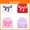 Korean Style Knit Beanie With Bowknot For Winter Cold Weather Wear