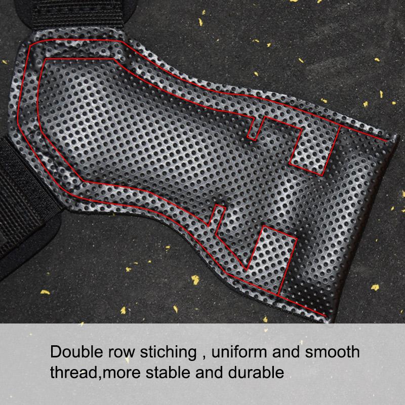Ergonomically Lifting Gym Hand Grips Custom Cowhide Palm Protector Fingerless Weightlifting Safety Gear