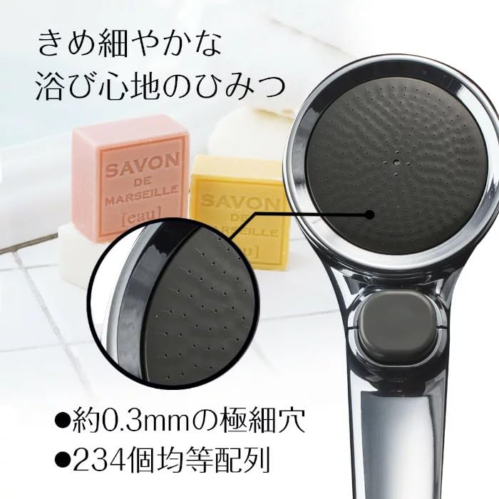 Лейка для душа Takagi Shower Pita Без инструментов Легкая установка JSB100GMAZ "Kimochiii Gunmetal" Экономия воды, Обязательно,