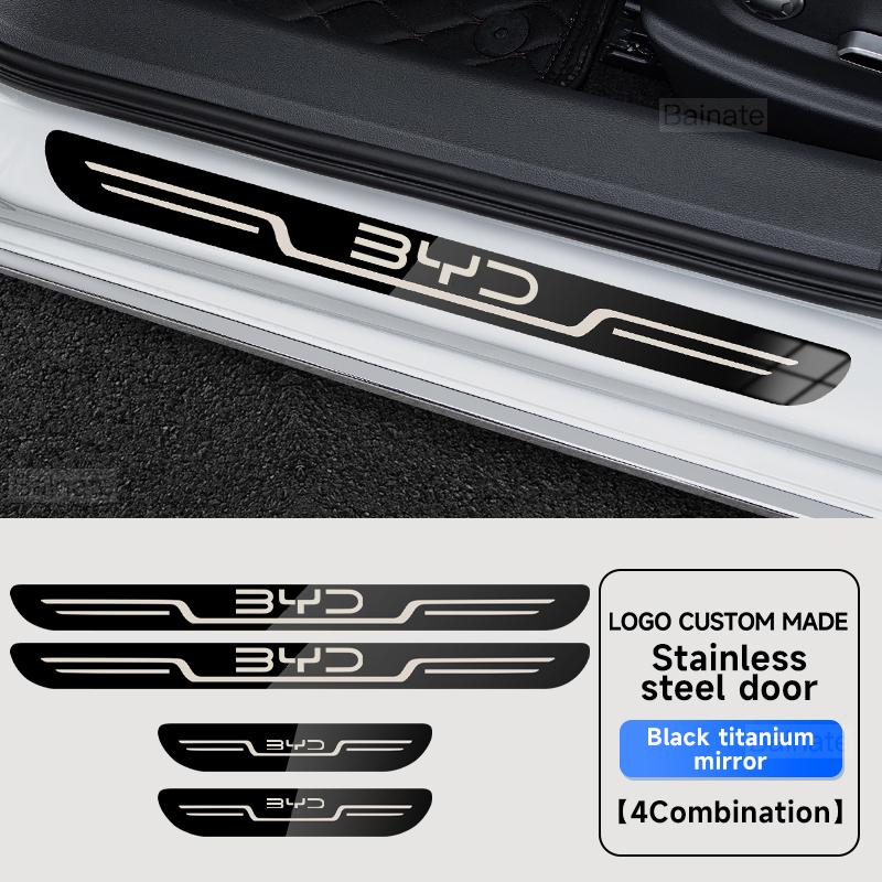 BGY1 Автомобильные накладки на пороги из нержавеющей стали для BYD Atto 3 Dolphin Seal Tang F3 Dmi Song Yuan EV 2023 2024 Atto 4 Автомобильные аксессуары