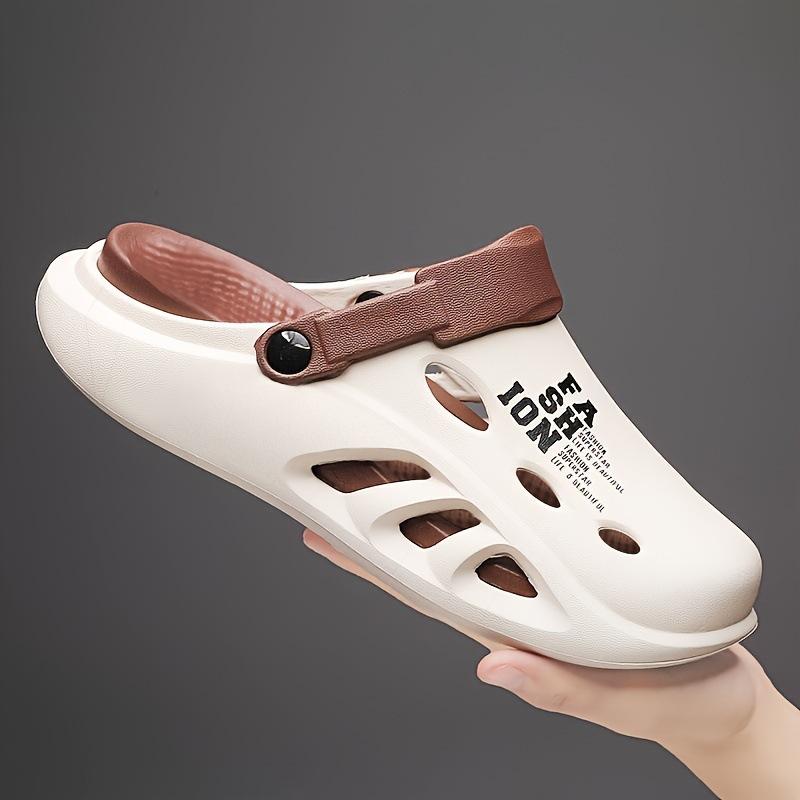 Hole Shoes Men Wear Non-Slip Office Bag Head Slippers Men'S Sports Thick Bottom Stepping On Shit Beach Sandals