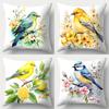 Домашний Декор Подушки с Цветными Птицами и Цветочным Узором Наволочка с Узором Подходит для Дивана Спальни Автомобиля Наволочка