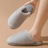 Fashion Women Slippers  Autumn/winter Cotton Plush Flat Bottomed Shoes Comfort Warm Lightweight Home Cotton Slippers Chanclas Mujer