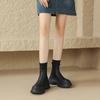 Вязаные носки и ботинки 2025 осень и зима новые высокие толстоподошвенные вязаные Мартинсы женские на платформе эластичные тонкие ботинки короткие