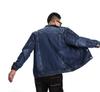 Two Steps Behind Men's Loose Fit Denim Jacket, Oversized Outerwear, Casual Style for Fall, Winter, and Spring, RE62 (2XL, Dark Blue)