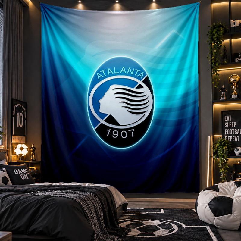 Wall Hanging Tapestry Atalanta FC Print Cloth for Living Room Bedroom Home Decor