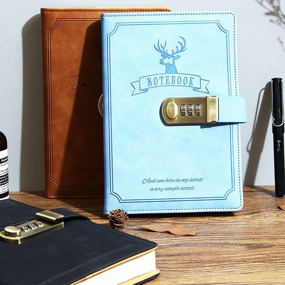 Утолщенный блокнот А5 с замком, дневник, новый блокнот, подарок студентам
