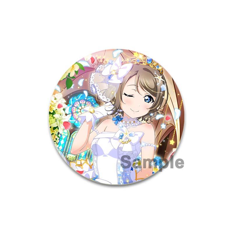 32/44/58mm LoveLive!SuperStar!!Ping An Pansy Tang Coco Round Brooch Clothing Lapel Pin Souvenir Soft Button Decorative Hat Badge