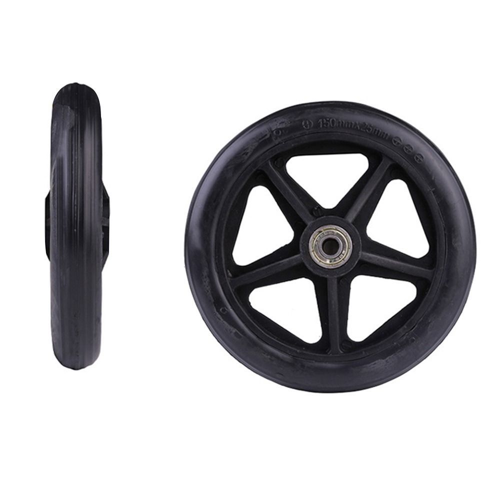 Rubber Shopping Cart Wheels 6/7/8Inch Wheelchair Front Castor Universal Solid Tire Wheel