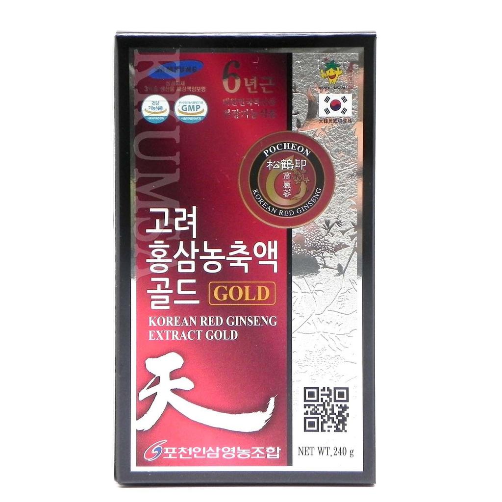 Чистый 100% 6-летний экстракт корейского красного женьшеня Gold 240 г / гинзенозиды 10 мг / г