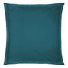 Taie D'oreiller - Coton - Bleu Canard - 63 X 63 Cm - Lavable En Machine - Finition Point Bourdon
