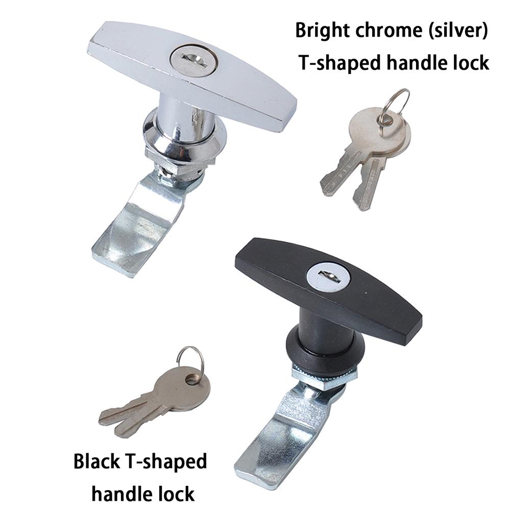 Universal RV T-Handle Door Lock with 2 Key Truck Cap Locking Trailer Toolbox Drawer Cabinet Door Lock for Caravan Truck