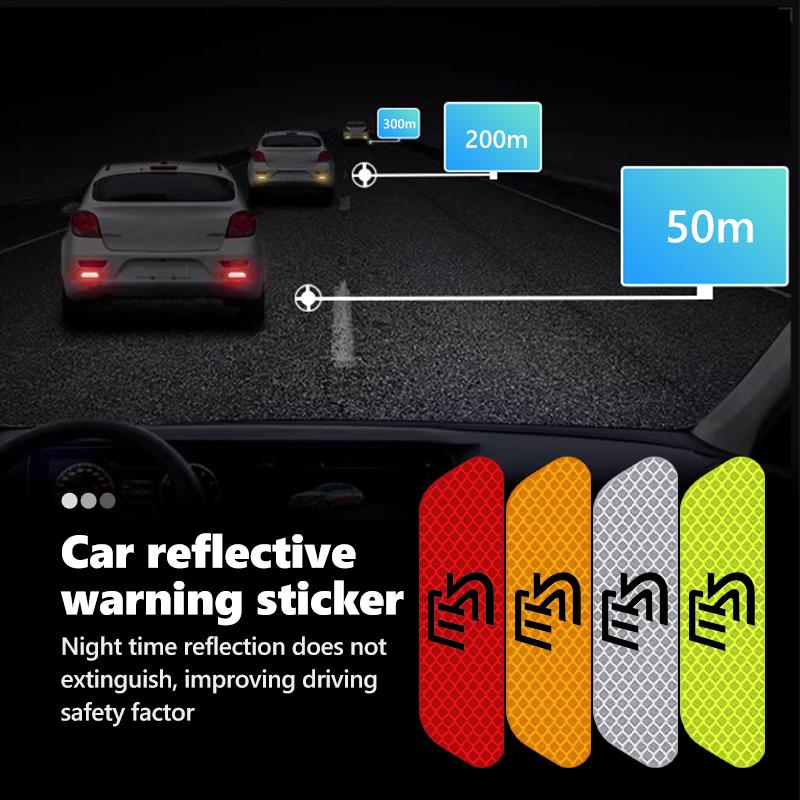 For Mazda Car Sticker Reflective Warning Safety Tape Scratch Warn Mark 3 6 CX3 CX-3 CX-5 CX5 CX8 CX 9 Axela ATENZA 2017-2019