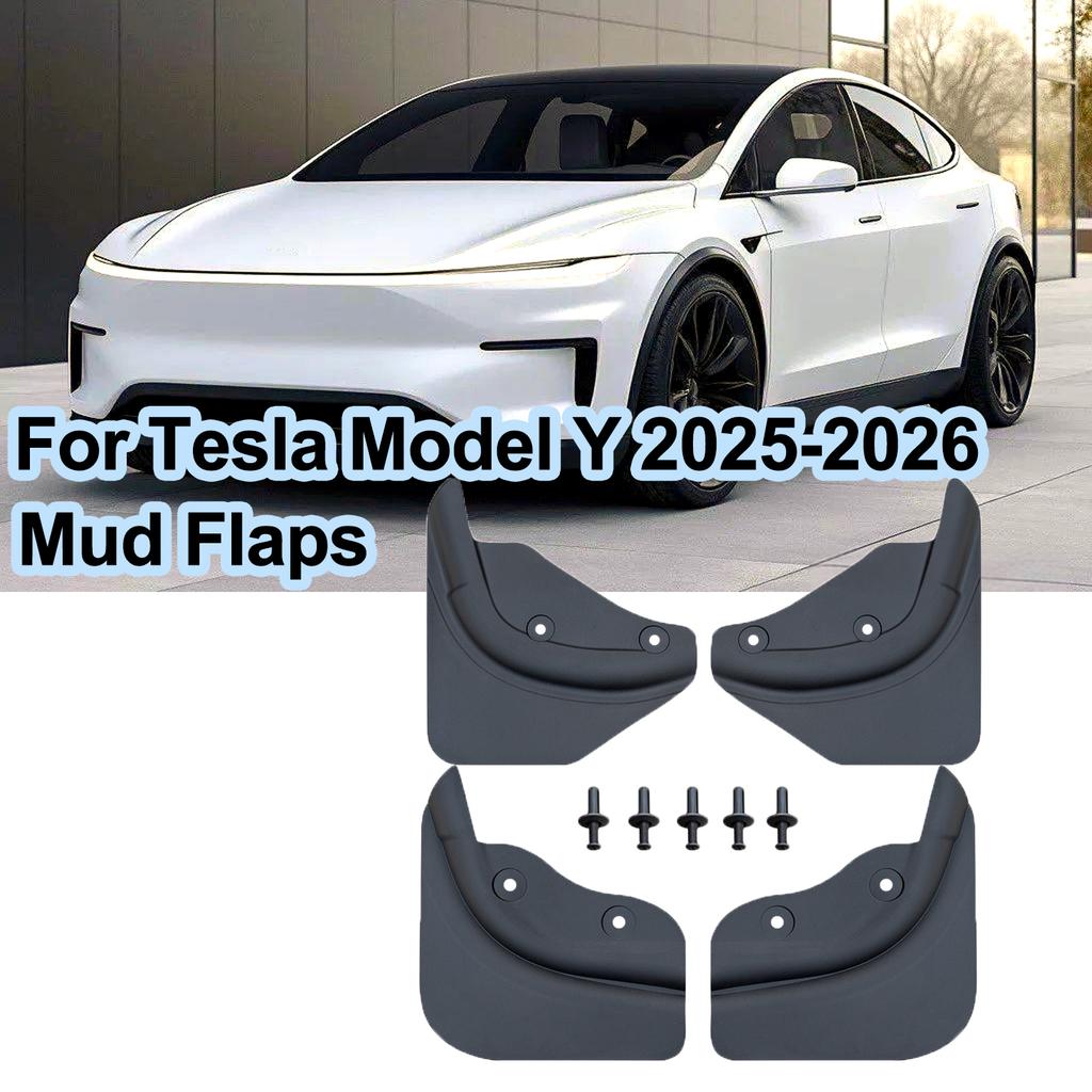 Для Tesla Model Y 2025-2026 Автомобильные Колесные Брызговики Грязезащитные Щитки Брызговики Передние Задние Крылья TPE Грязезащитные Щитки Защитник