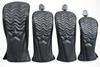 [SAISAC] Golf Head Cover 4 Piece Set High Quality PU Leather DR FW UT Driver Wood Utility Conversion Dug Included Waterproof Water Resistant Soft Boa