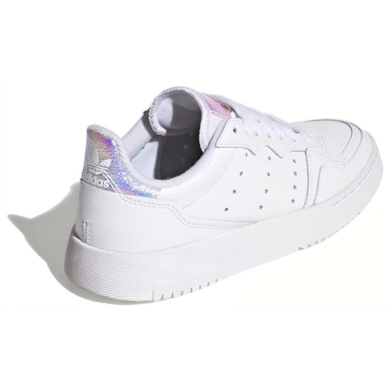 adidas Оригинальные кроссовки Originals Super Court J с нескользящей подошвой, низкие, детские, для скейтбординга, бело-фиолетово-розовые, подростковые, EG8489