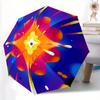 1pc Psychedelic Art Automatic Opening/closing umbrella, Reinforced 8-Rib Construction, Compact Travel Umbrella yy250808207