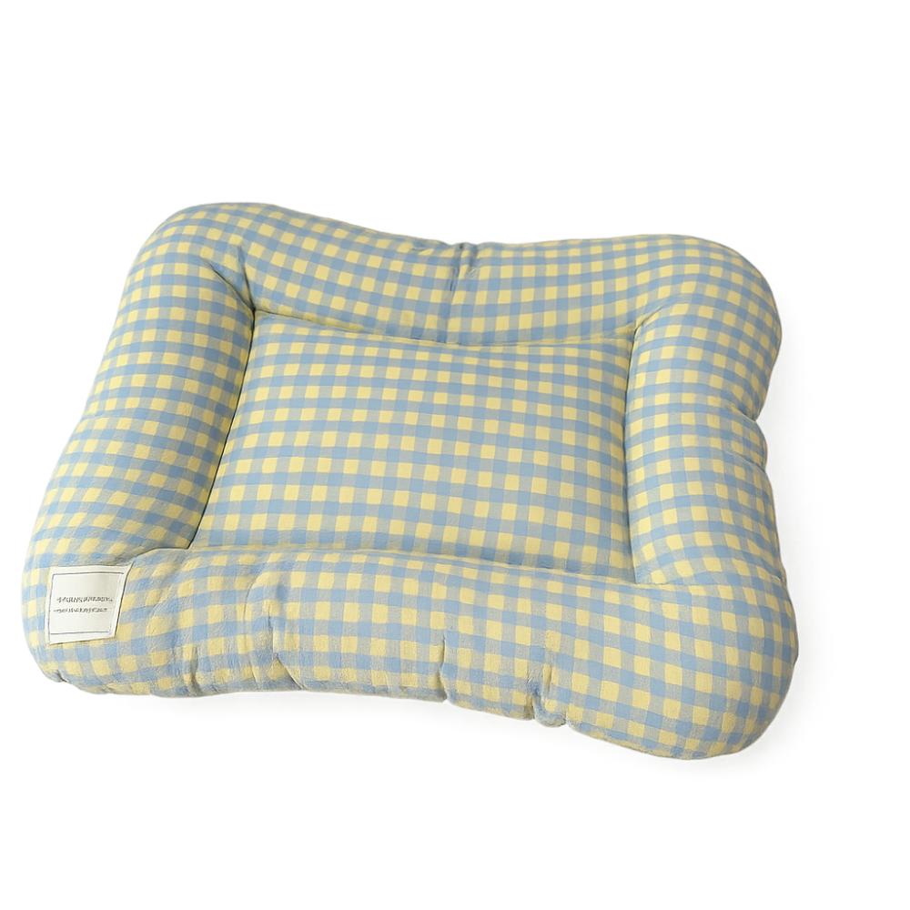 Macaron Plaid Dog Cushion Non-slip Pet Mattresses Breathable Cat Mat  for Cats and Dogs