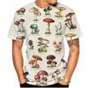 Summer Retro Mushroom 3D Printed T-Shirt Streetwear Men Fashion Harajuku Casual Oversized O Neck T-Shirt T-Shirt Tops Clot