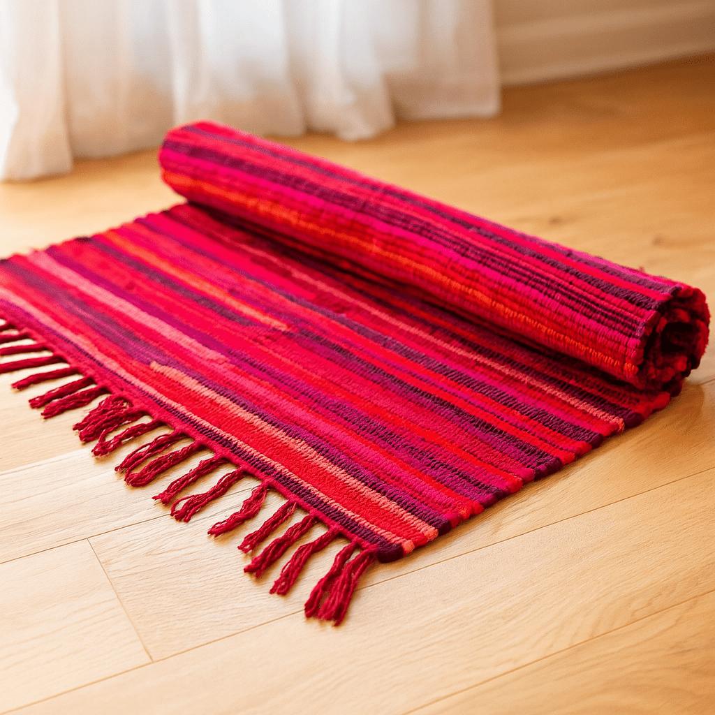 Rag Rug 50x90cm Shocking Pink