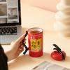 New Fashion Ceramic Cup with Lid Retro Water Cup Fire Extinguisher Cup Creative Imitation Enamel Tea Pot Large Capacity Mug