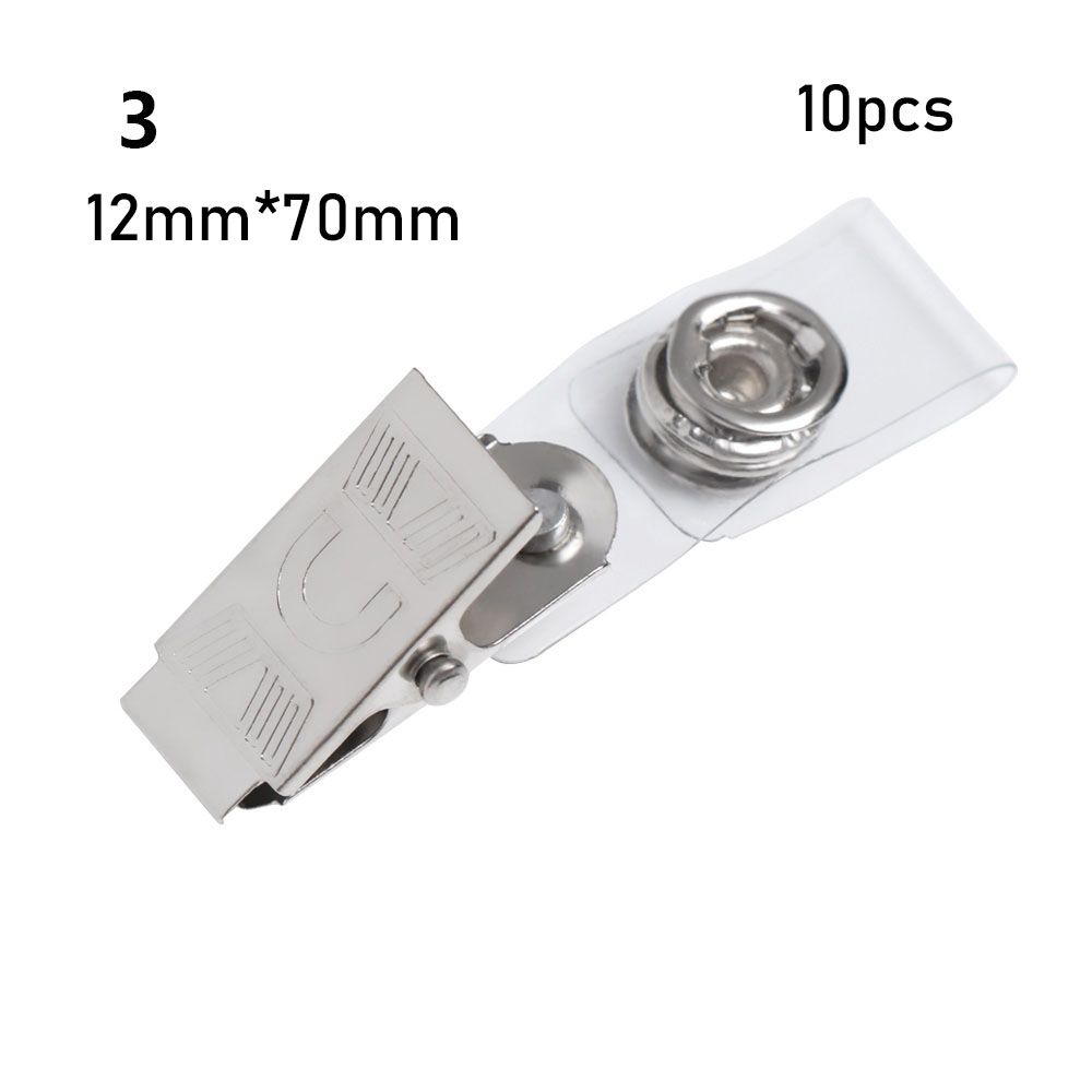 10/20/50pcs 4 Styles Reel Skipping Metal Pull Card Holders Kawaii Clips ID Card Badge Lanyard Clip