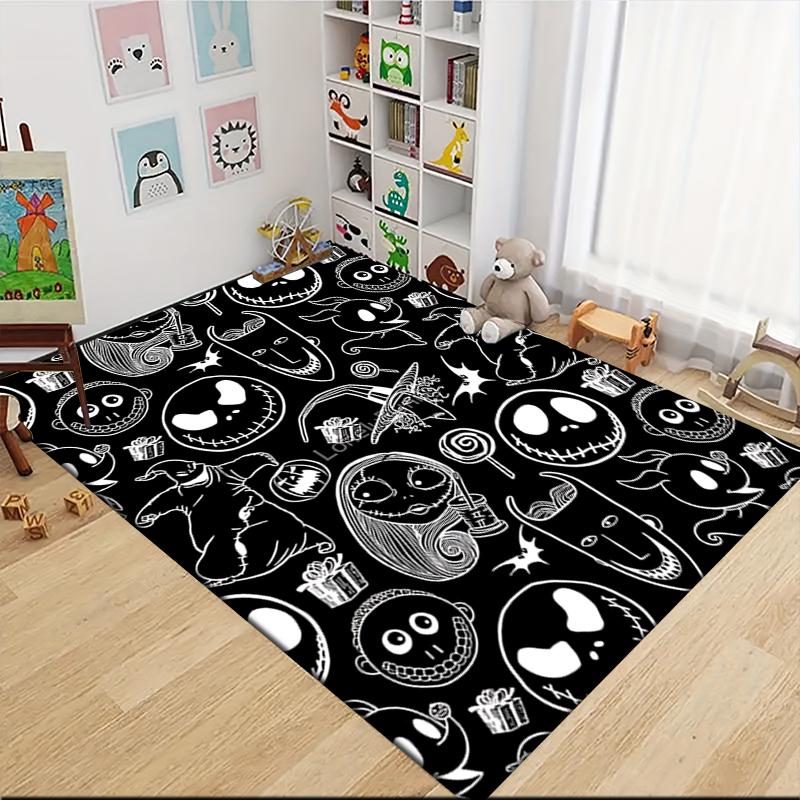 Nightmare Before Christmas Carpet Rug Soft Washable Anti Slip Home Living Room Sofa Mats Personalized Christmas Rug