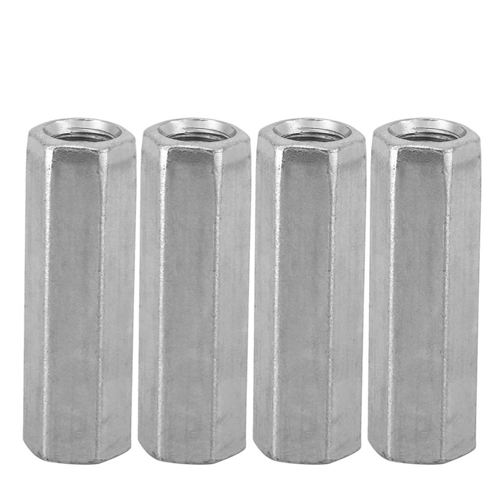 10pcs Straight Fitting Hex Coupling Nut Zinc Plated Hexagonal Sleeve Nut For Machinery Industry