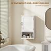 Bathroom Cabinet, Wall Mounted Storage Cabinet with Adjustable Shelves, 40 x 20 x 60 cm, White