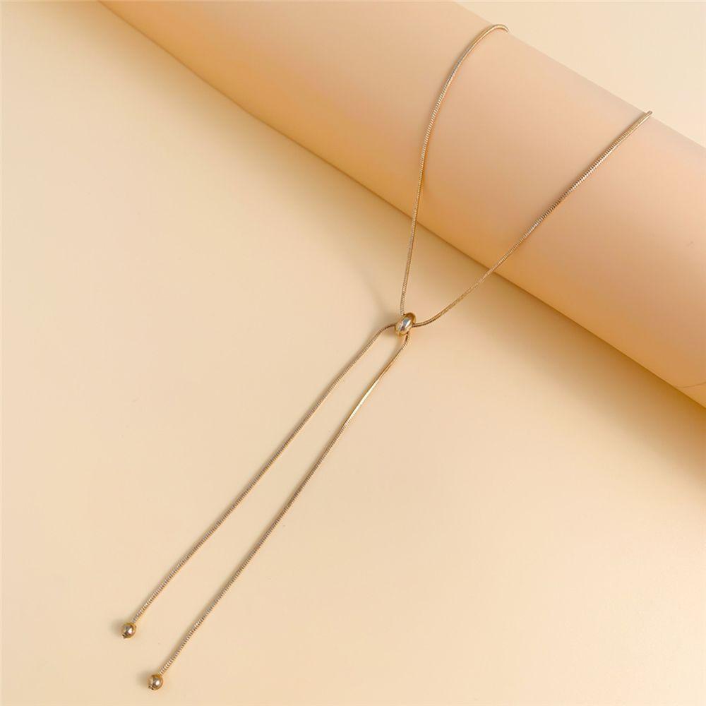 Gifts with Ball Pendant Women Fashion Jewelry Snake Chain Tassel Necklace Fine Link On Neck Choker