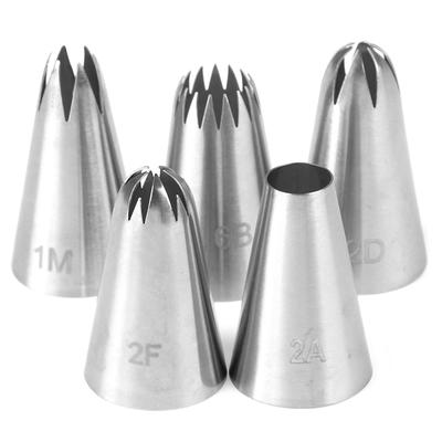 5 шт., насадки для кондитерских изделий из нержавеющей стали, набор для приготовления крема для кексов