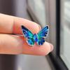 Women Brooch Retro Butterfly Shape Dripping Oil Emerald Rhinestone Decor Anti-slip Suit Coat Collar Hat Scarf