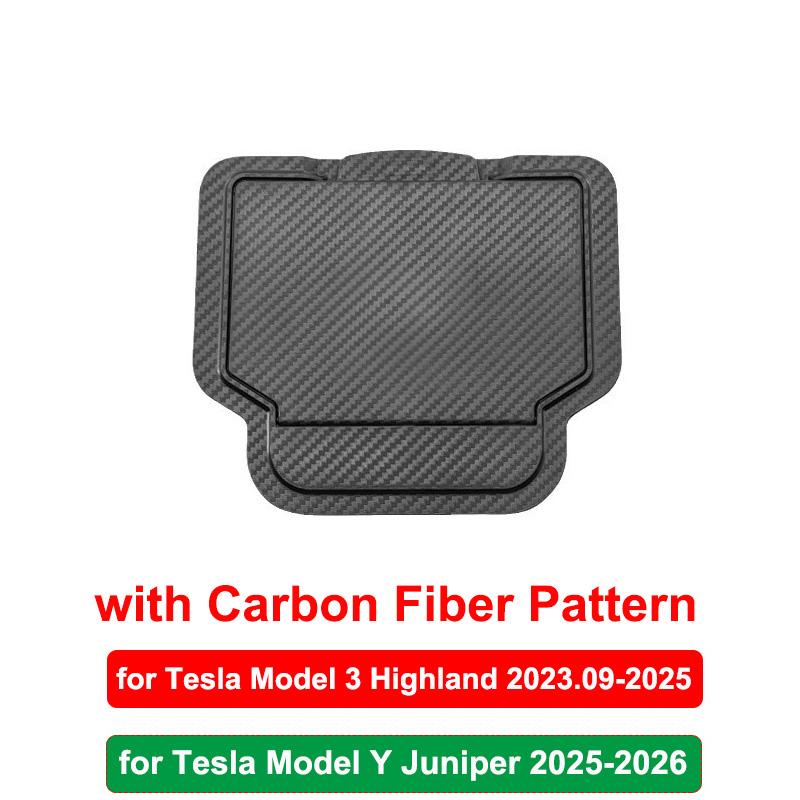 for Tesla Model Y Juniper 2025 Armrest Box Hidden Storage Organizer Box Carbon Fiber Pattern New Model 3 Highland Card Holder