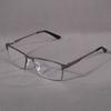 Stainless Steel Men Business Reading Glasses Metal Full Frame Blue Light Blocking Presbyopia Eyeglasses+75+125+175+225+275+350