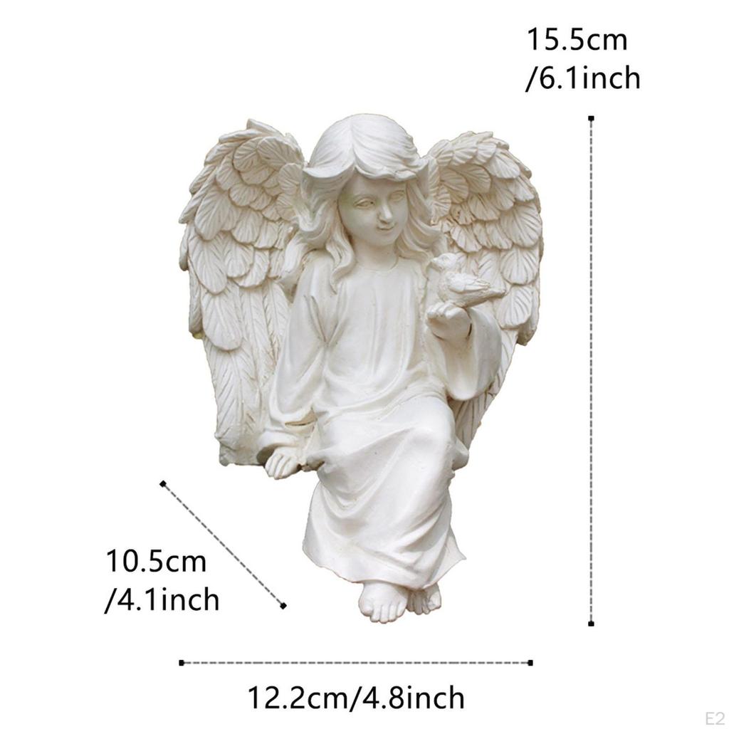 Angel Statue Resin Figurine Garden Statuary Adorable Ornament