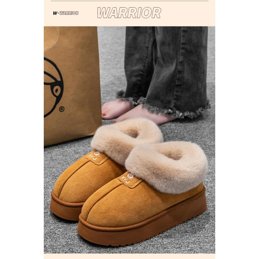 Хлопковые тапочки женские, зимние простые, можно носить вне упаковки с зимними ботинками, мягкие и утолщенные теплые меховые тапочки, пара хлопковых туфель