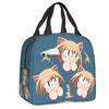 Neco Arc Cat Insulated Lunch Bags for Women Cartoon Comic Game Resuable Cooler Thermal Bento Box Work School Travel