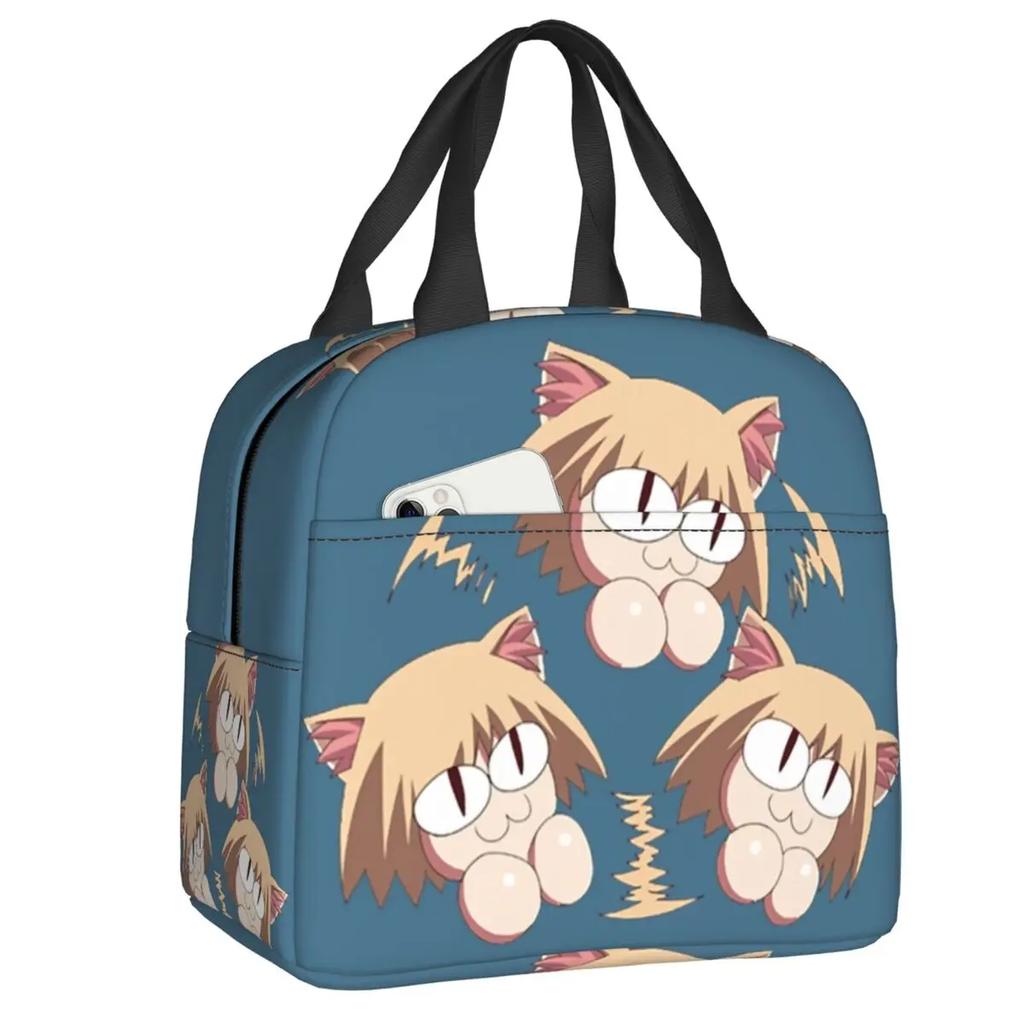 Neco Arc Cat Insulated Lunch Bags for Women Cartoon Comic Game Resuable Cooler Thermal Bento Box Work School Travel