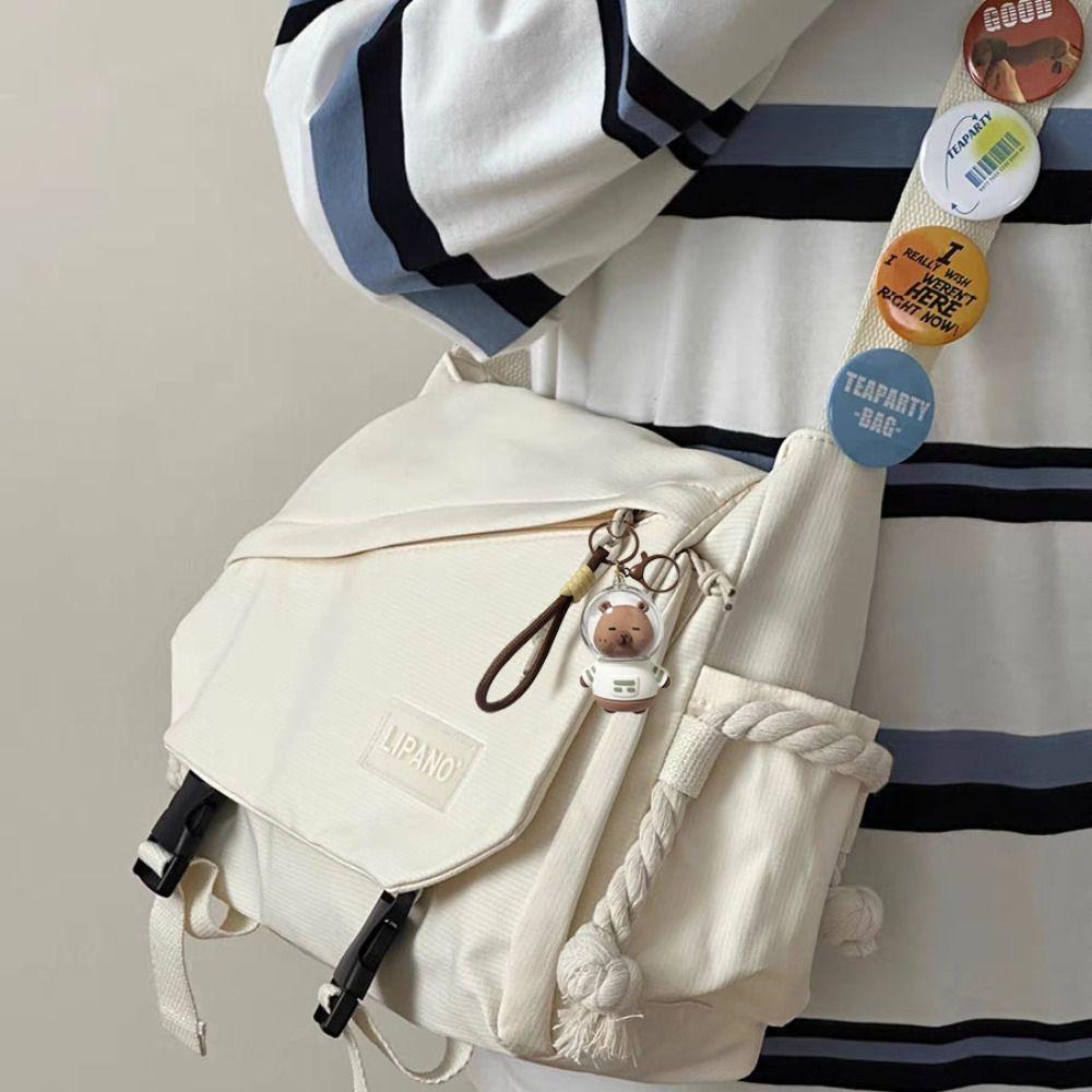 Брелок с изображением астронавта Капибалы, силикагель, брелок с капибарой, сумка с животными, подвесная сумка для мальчиков