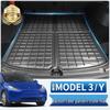 2022 Tesla Model Y Front & Rear Carbon Fiber Pattern TPV Trunk Mats