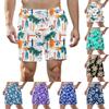 Мужские модные спортивные шорты с принтом, эластичный пояс, карманы, спортивные шорты