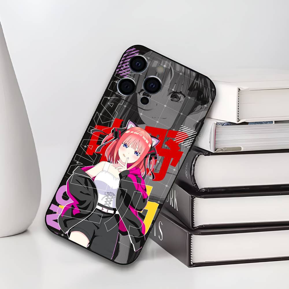 Чехол для телефона с персонажем Аниме N-Нино Н-Накано Для iPhone 17,16,15,14,13,12,11 Plus,Pro Max,XS,Мягкий силиконовый черный чехол