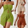 Модный новый облегающий повседневный летний комплект из двух частей с шортами, женский комплект из двух частей без рукавов и спины, женский однотонный костюм с шортами и высокой талией 25903