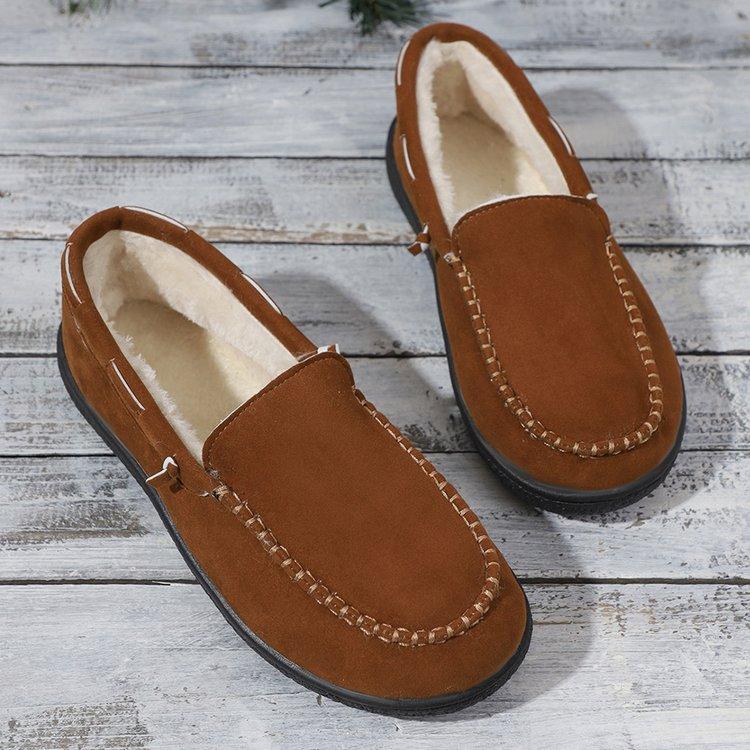 Shoes for Women 2024 Slip-on Women's Flats Fashion Solid Casual Flat Round Toe Light Loafers Women's Fleece Shoes Zapatos Mujer