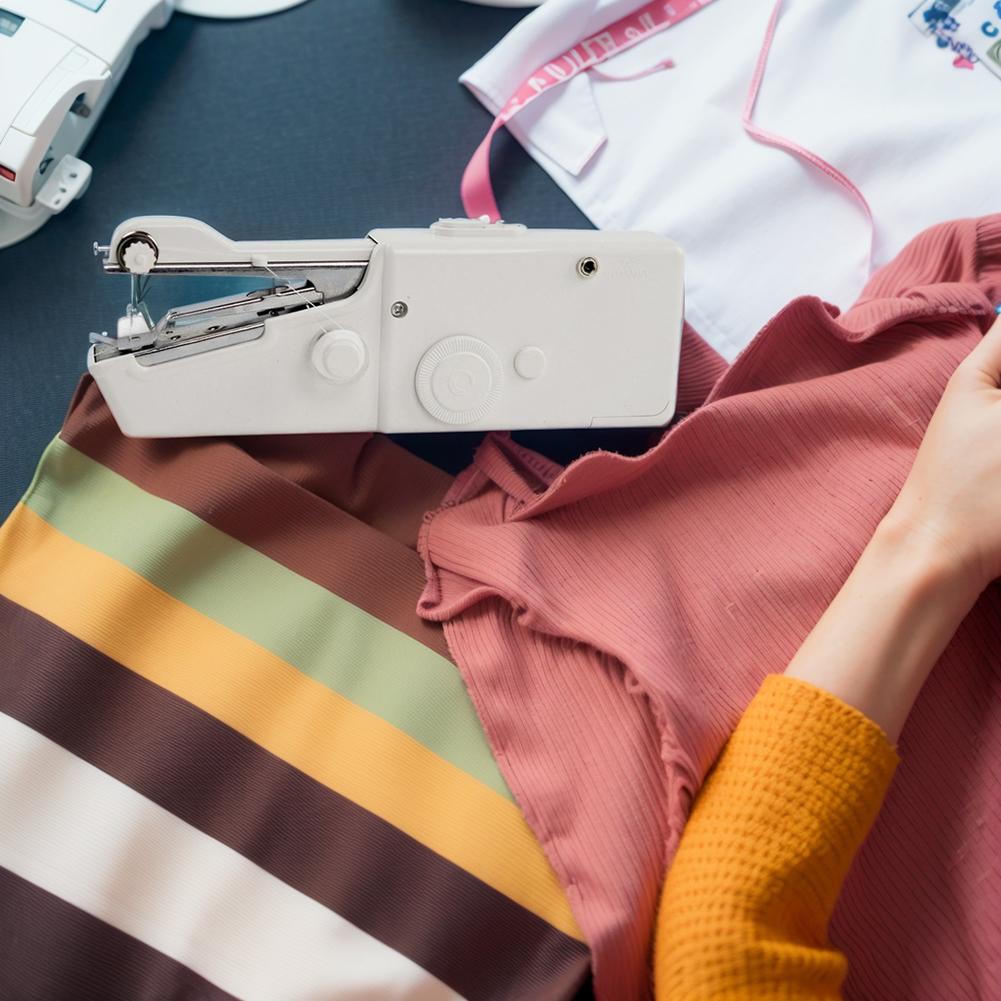 Мини швейная машинка электрическая портативная швейная машинка ручной беспроводной швейный инструмент для быстрого шитья для дома, путешествий и самостоятельного изготовления