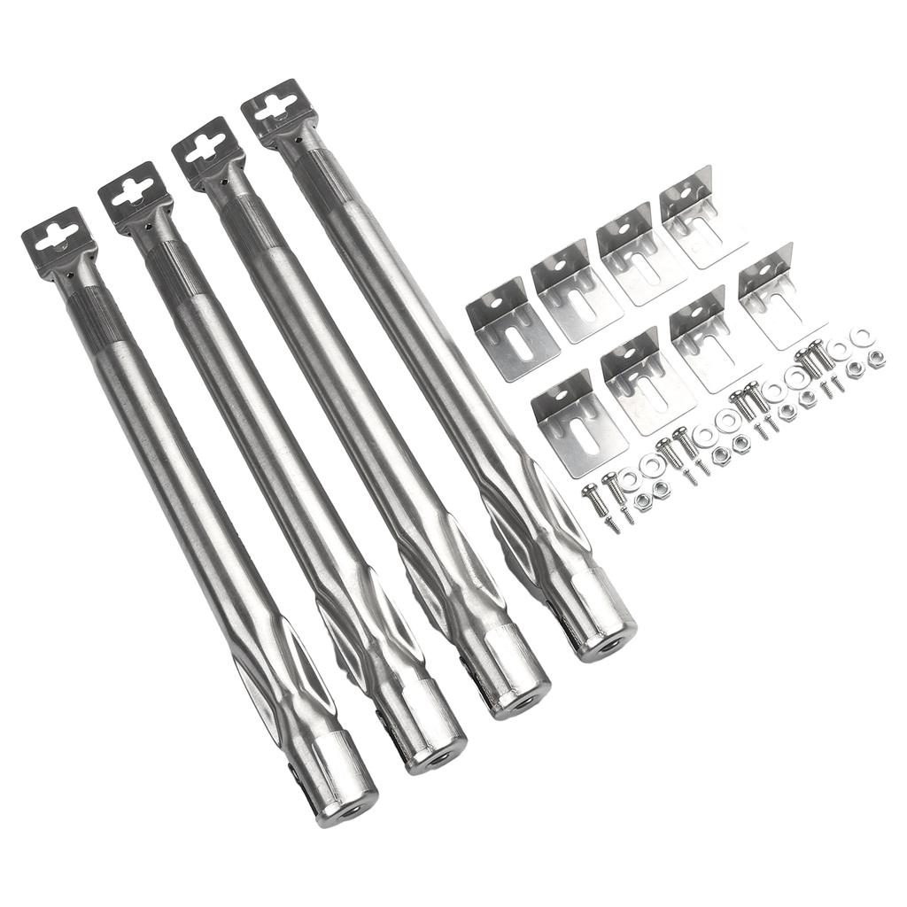 Parts Burner 35-42cm 4Pcs/Set Accessories BBQ For Gas Grill Hole 11mm Replacement Stainless Steel High Quality