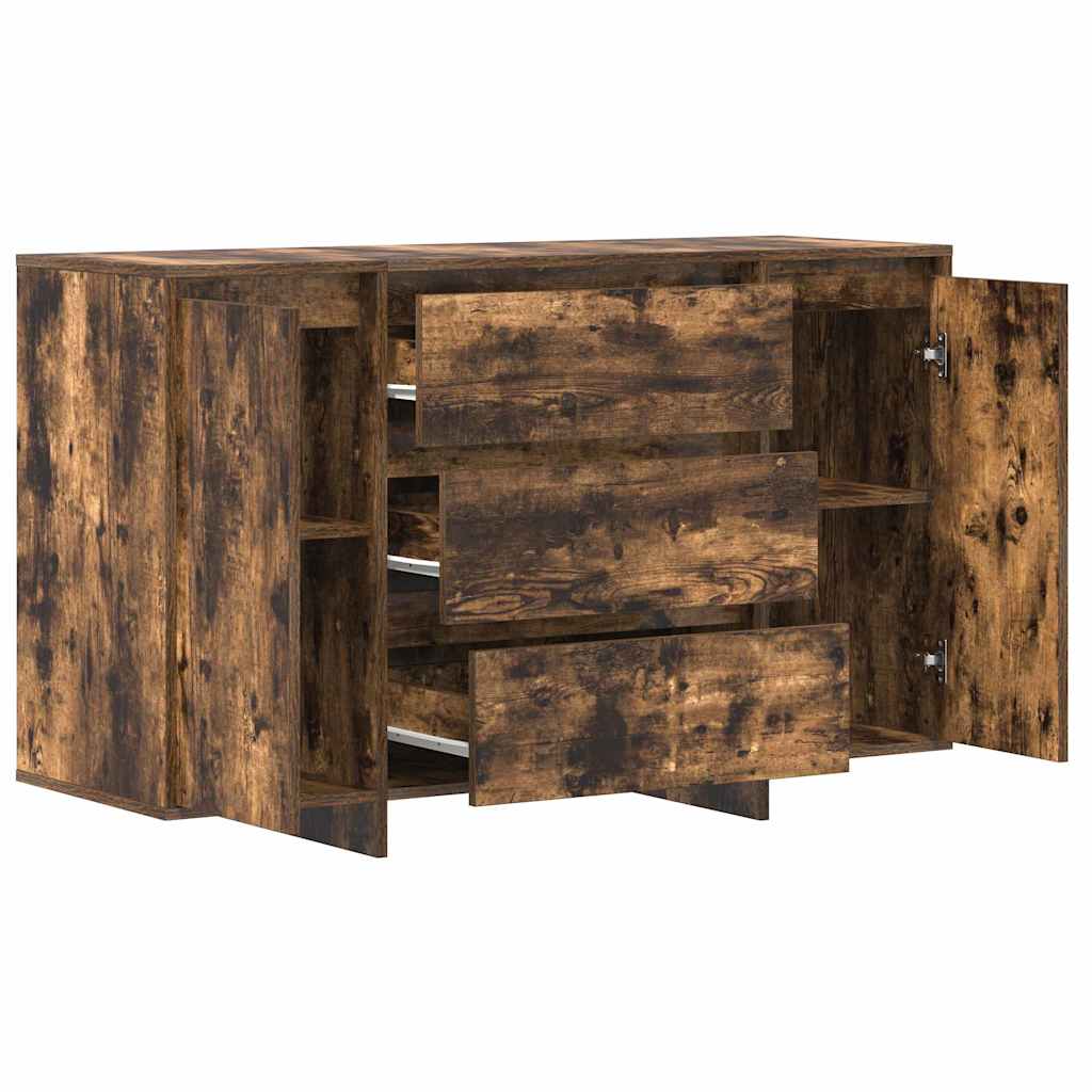 Sideboard Smoked Oak 120 x 41 x 75 cm Wood Based Material