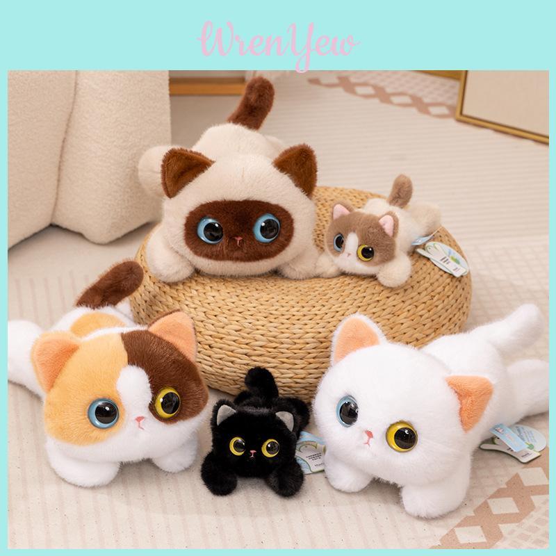 Siamese Cat Stuffed Animal Plush Toy With Ultra Soft Short Pile For Kids Room