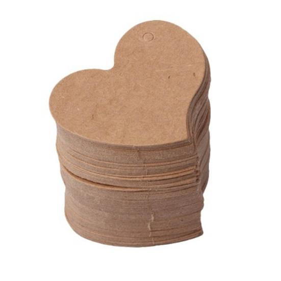 DIY Wave Edge Love Heart Gift Paper Label Price Hang Tags Wedding Party Cards