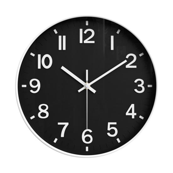 Wall Clock Quartz Movement Clear Display Large 3D Numbers Silent Operation Battery-Powered Non-Ticking Clock
